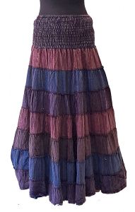 Teplá bavlněná sukně a šaty v jednom - fialová suk5586