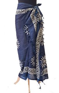 Jemný sarong - pareo přes plavky temně modré sr521