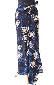 Jemný sarong - pareo přes plavky temně modré sr522