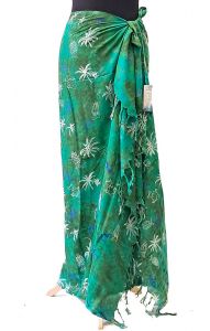 Jemný sarong - pareo přes plavky zelené sr526
