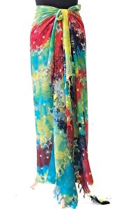 Jemný sarong - pareo přes plavky pestrobarevné sr528