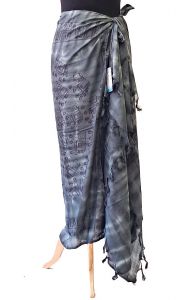 Jemný sarong - pareo přes plavky šedé sr531
