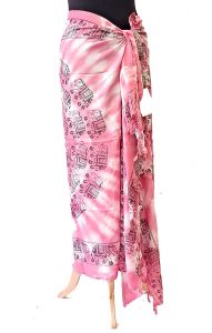 Jemný sarong - pareo přes plavky starorůžové sr534