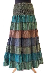 Teplá bavlněná sukně a šaty v jednom - zelená suk5588