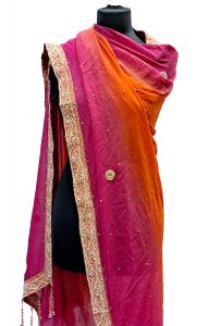 Bollywoodská luxusní hedvábná dupatta II. jakost dh1825