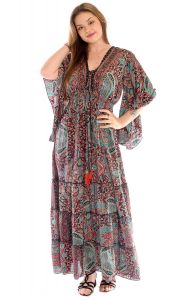 Hedvábně jemné hippie boho šaty s kapsami černé sty1077